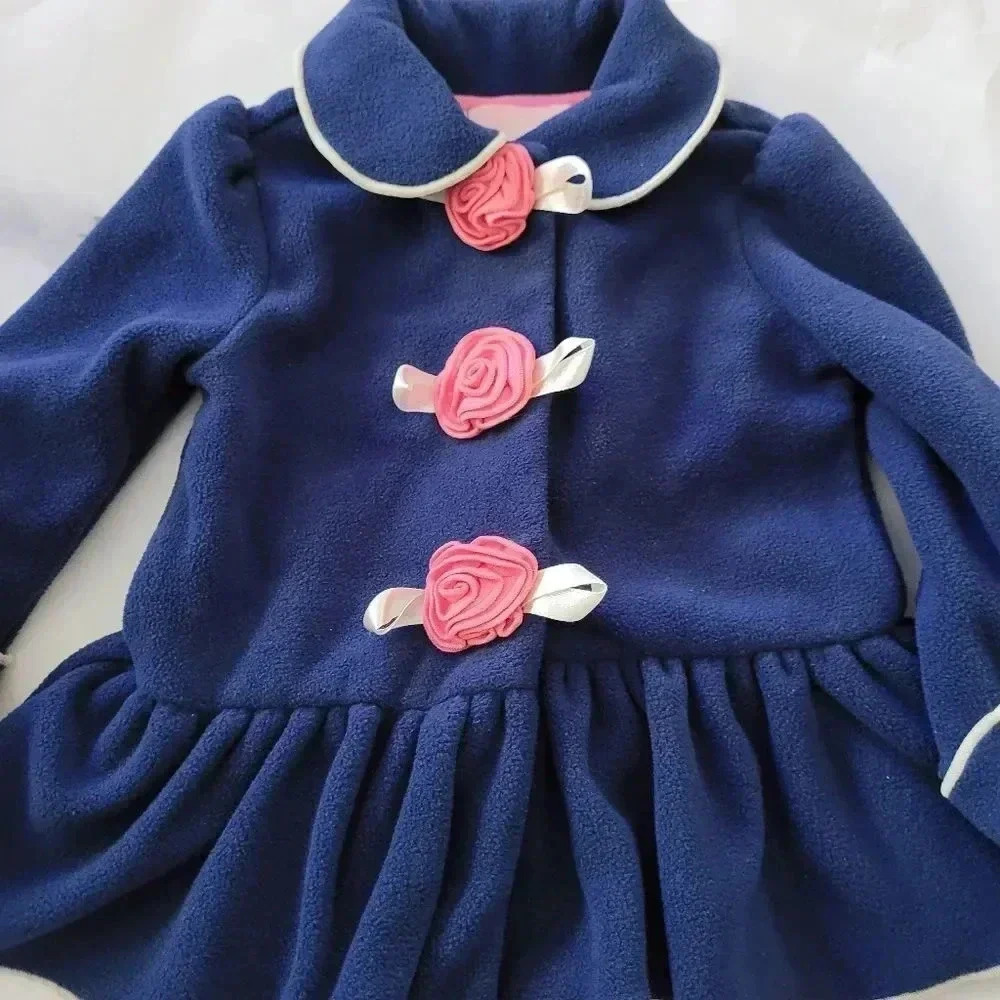 Infant navy blue‎ & pink Coat